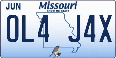 MO license plate OL4J4X