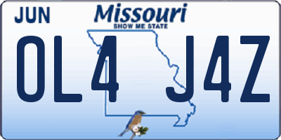 MO license plate OL4J4Z