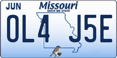 MO license plate OL4J5E