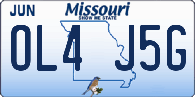 MO license plate OL4J5G