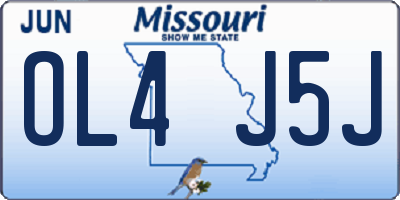 MO license plate OL4J5J
