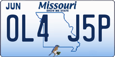 MO license plate OL4J5P