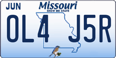 MO license plate OL4J5R