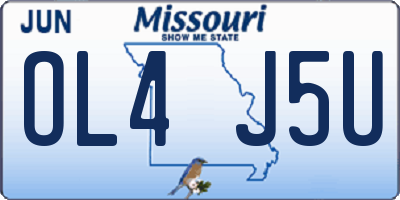 MO license plate OL4J5U
