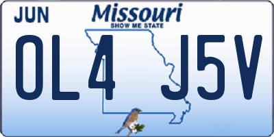 MO license plate OL4J5V