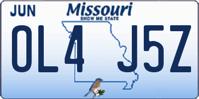 MO license plate OL4J5Z
