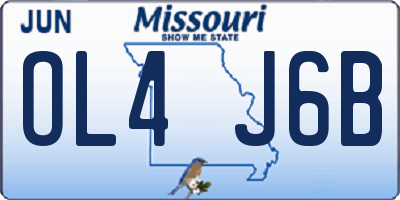 MO license plate OL4J6B