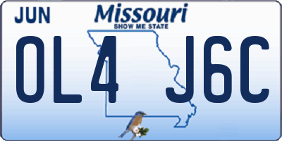 MO license plate OL4J6C