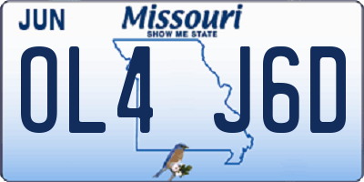 MO license plate OL4J6D