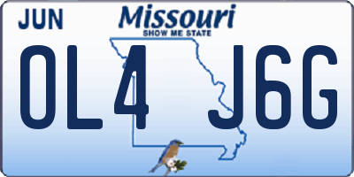 MO license plate OL4J6G