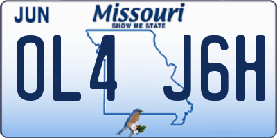 MO license plate OL4J6H
