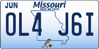 MO license plate OL4J6I