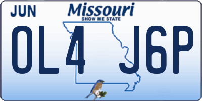 MO license plate OL4J6P