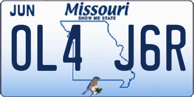 MO license plate OL4J6R