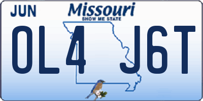 MO license plate OL4J6T