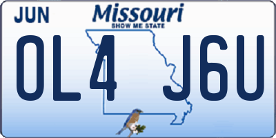 MO license plate OL4J6U