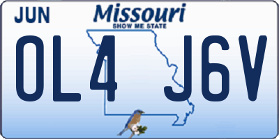 MO license plate OL4J6V