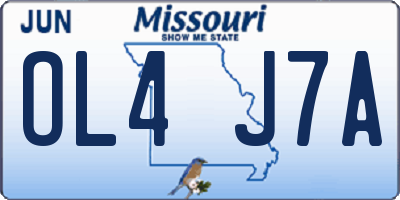 MO license plate OL4J7A