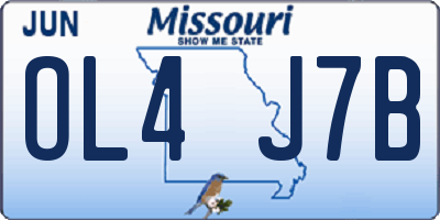 MO license plate OL4J7B