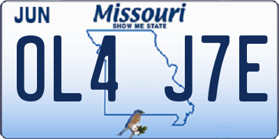 MO license plate OL4J7E