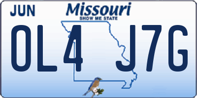 MO license plate OL4J7G