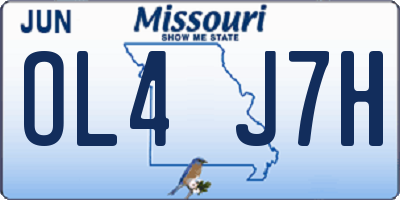 MO license plate OL4J7H