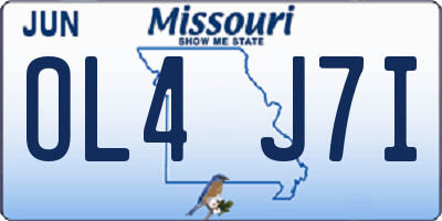 MO license plate OL4J7I