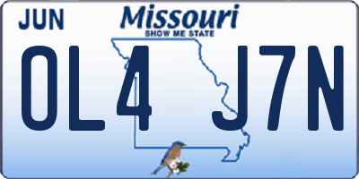 MO license plate OL4J7N