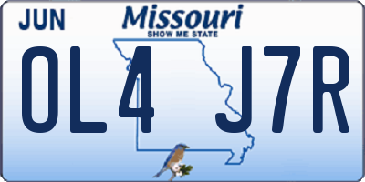 MO license plate OL4J7R