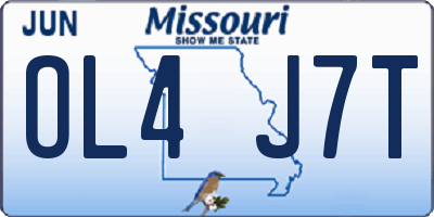 MO license plate OL4J7T