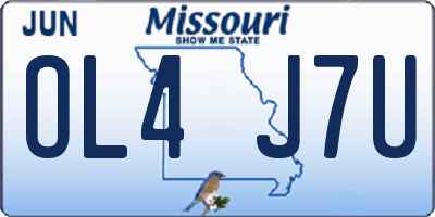 MO license plate OL4J7U