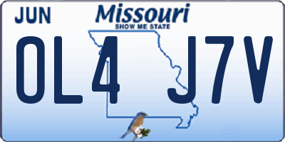 MO license plate OL4J7V