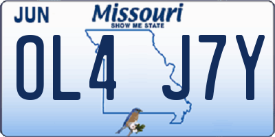 MO license plate OL4J7Y