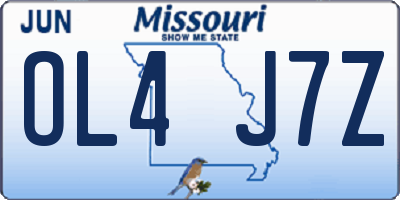 MO license plate OL4J7Z