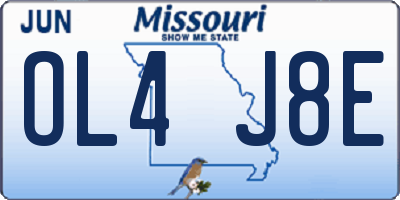 MO license plate OL4J8E