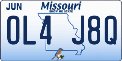 MO license plate OL4J8Q