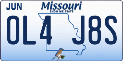 MO license plate OL4J8S