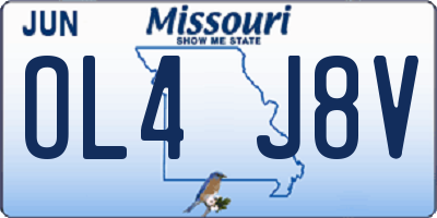 MO license plate OL4J8V