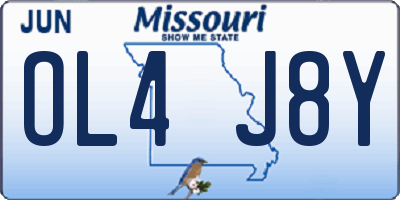 MO license plate OL4J8Y