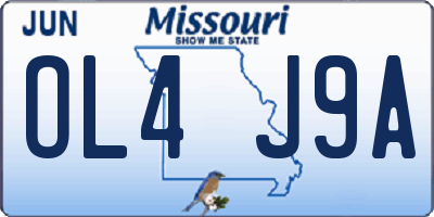 MO license plate OL4J9A