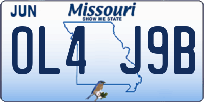MO license plate OL4J9B