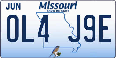 MO license plate OL4J9E
