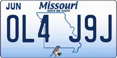 MO license plate OL4J9J