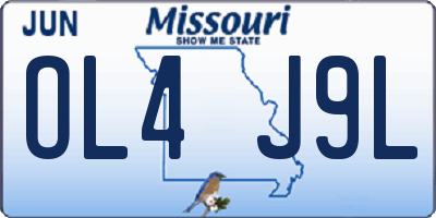 MO license plate OL4J9L