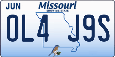 MO license plate OL4J9S