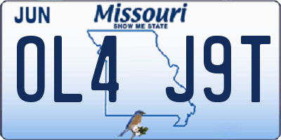 MO license plate OL4J9T