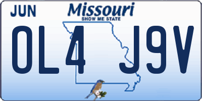 MO license plate OL4J9V
