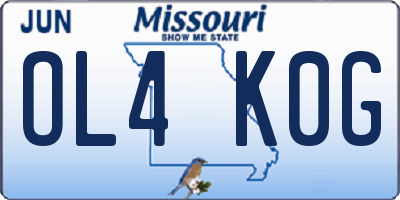 MO license plate OL4K0G