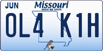 MO license plate OL4K1H