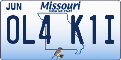 MO license plate OL4K1I